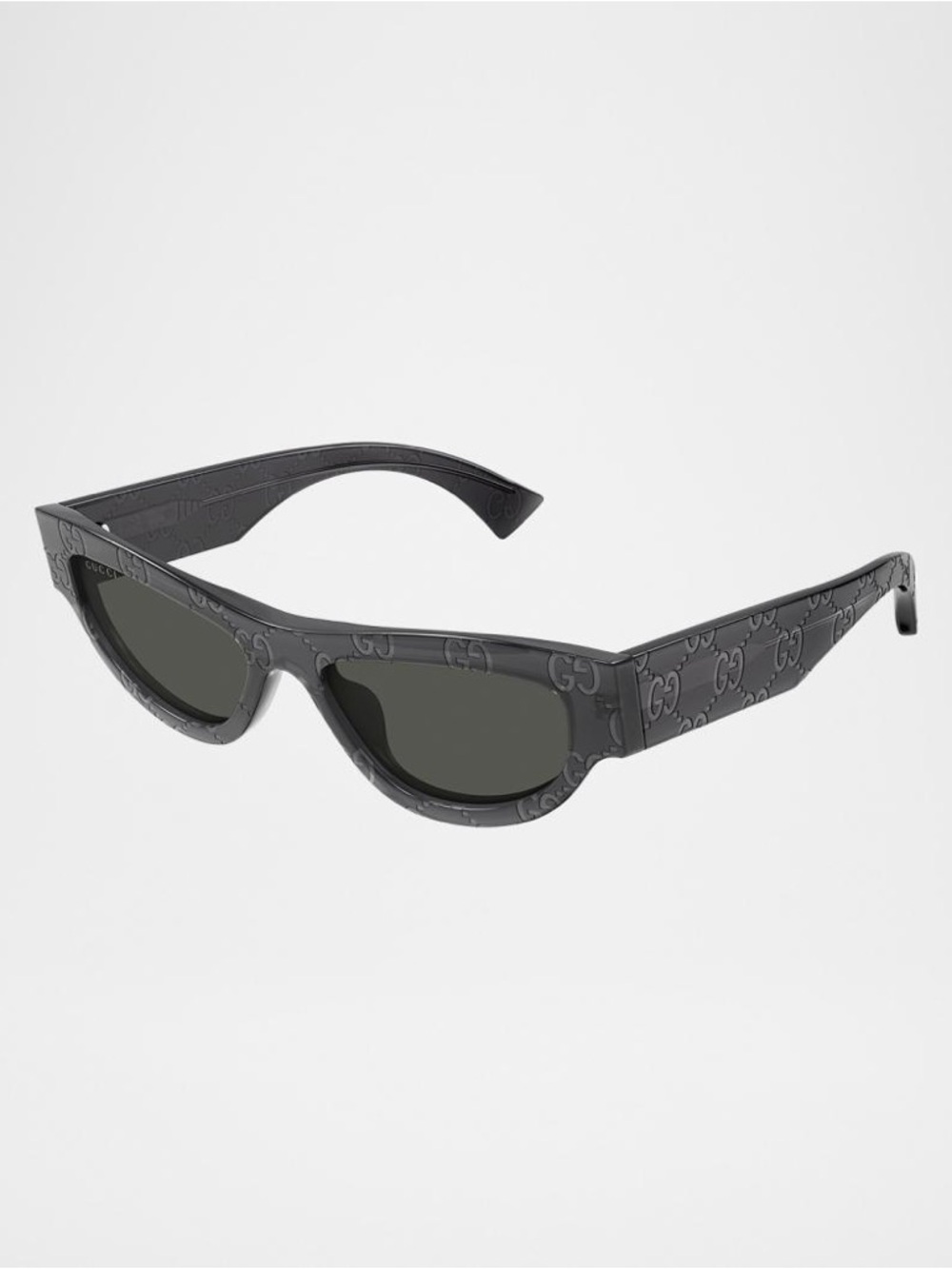 Gucci Black Cat-Eye GG-Embossed Sunglasses